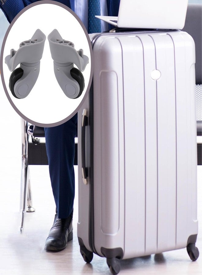 Bstinay W041 2 Pieces Left Right Swivel Luggage Replacement Wheels DIY Suitcase Caster w/Screws Grey - Image 2